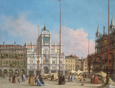 Piazza di San Marco in Richtung Uhrturm von Francesco Guardi